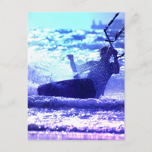 Kitesurfing Postkarte (Vorderseite)