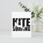 Kitesurfing Postkarte (Stehend Vorderseite)