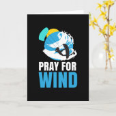 Kitesurfing Pray For Wind Kitesurfer Karte (Gelbe Blume)