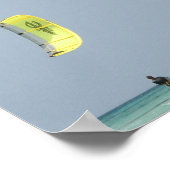 Kitesurfing Print Poster (Ecke)