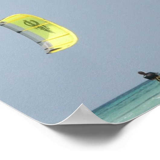 Kitesurfing Print Poster (Ecke)