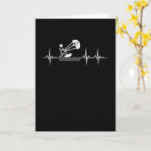 Kitesurfing Pulse Kitesurfer Heartbeat Kiting Karte (Gelbe Blume)