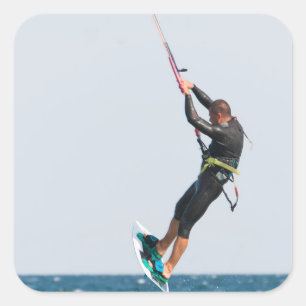 Kitesurfing Quadratischer Aufkleber