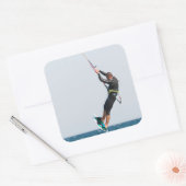 Kitesurfing Quadratischer Aufkleber (Umschlag)