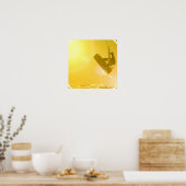 Kitesurfing Silhouette Poster (Küche)