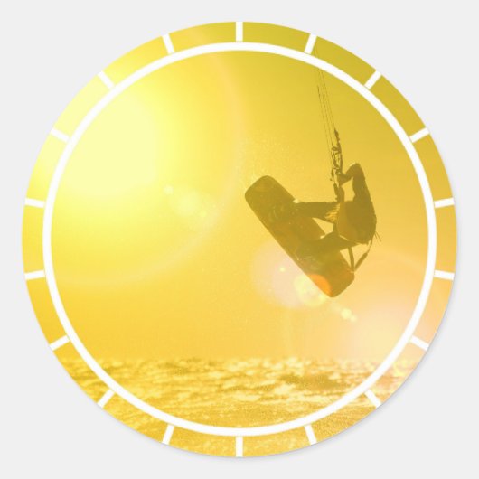 Kitesurfing Silhouette Stickers (Vorderseite)
