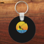 Kitesurfing Sonnenuntergang Schlüsselanhänger (Vorderseite)
