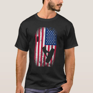 Kitesurfing Surfer-Silhouette mit Coolen Beunruhig T-Shirt