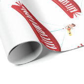 Kitesurfing Typ Geschenkpapier (Rolleneckpunkt)