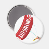 Kitesurfing Typ Magnet (Vorderseite/Rückseite)