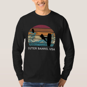 Kitesurfing Vintage Sonnenuntergang Strand Surfen T-Shirt