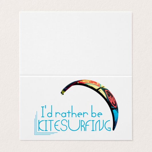 Kitesurfing Visitenkarten (Außenseite Aufgefaltet)