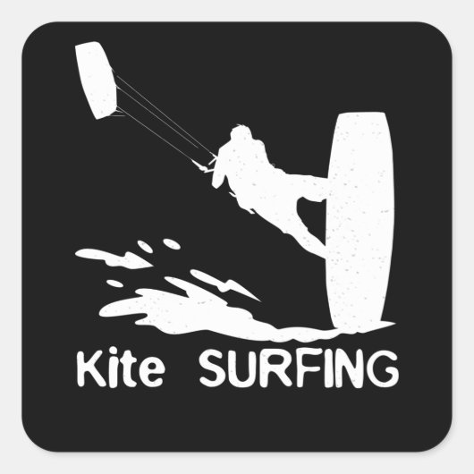 Kitesurfing Wassersport Surfen Steering Kites Quadratischer Aufkleber (Vorderseite)