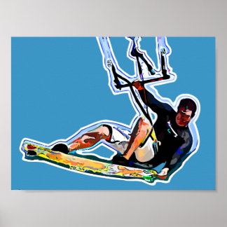 Kitesurfsportler Poster