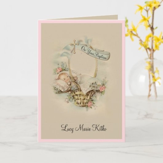 Kitko Taufkarte Karte (Gelbe Blume)