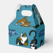 Kitner Corner Cat Pattern Bevorzugung Box Geschenkschachtel (Rückseite)