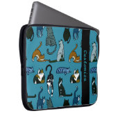 Kitner Corner Cat Pattern Laptop-Sieb Laptopschutzhülle (Vorne Rechts)