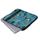 Kitner Corner Cat Pattern Laptop-Sieb Laptopschutzhülle (Vorne Knopf)