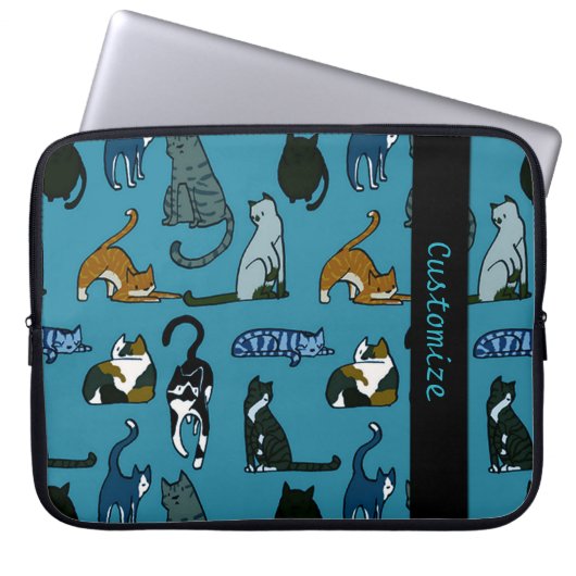 Kitner Corner Cat Pattern Laptop-Sieb Laptopschutzhülle (Vorderseite)