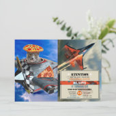 Kitpilot im Flugzeug Einladung (Stehend Vorderseite)