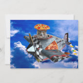 Kitpilot im Flugzeug Einladung (Rückseite)