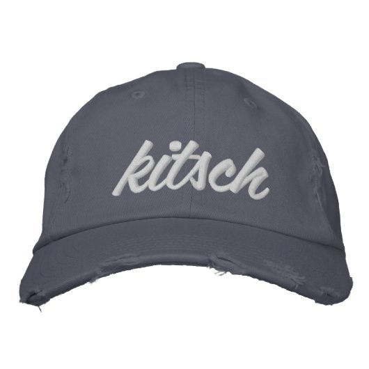 Kitsch Bitsch© : Kitsch bestickte Kapsel Baseballkappe (Vorderseite)
