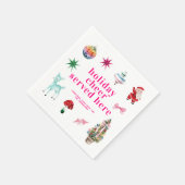 Kitsch Christmas | Holiday Cheer serviert hier Serviette (Ecke)