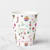 Kitsch Christmas | Retro Holiday Party Monogramm Pappbecher (Vorderseite)
