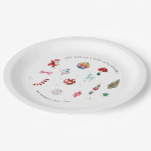 Kitsch Christmas | Retro Holiday Party Pappteller (Schrägansicht)