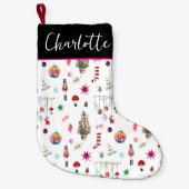 Kitsch Christmas | Retro-Monogramm Kleiner Weihnachtsstrumpf (Vorderseite)