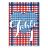 Kitsch Country Red Blue Grill Party Tischnummer (Vorderseite)