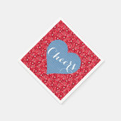 Kitsch Country Wedding Fall In Liebe Dusche Party Serviette (Ecke)