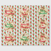 Kitsch Faliz Navidad Tortilla Chili Dein Text Geschenkpapier (Flach)