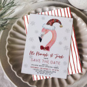 Kitsch Flamingo Christmas Party Save the Date