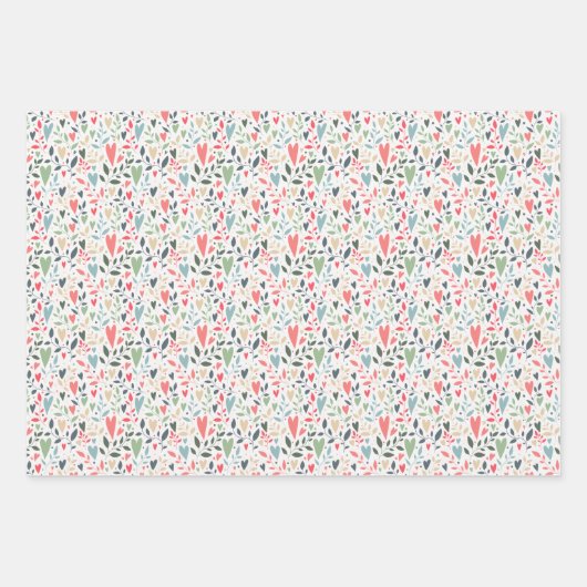 Kitsch Hearts Geschenkwrap Geschenkpapier Set (Vorderseite 2)