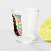 Kitsch Jesus hat eine Brille geschossen! Schnapsglas (Rechts)