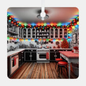 Kitsch Kitchen Weihnachten Personalisiert Ornament Aus Metall (Vorderseite)