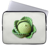 Kitsch Modern Green Granny Garden Crochet Cabbage Laptopschutzhülle (Vorderseite)