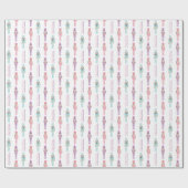 Kitsch Nutcracker Holzlieder glücklichen Urlaub Geschenkpapier (Flach)