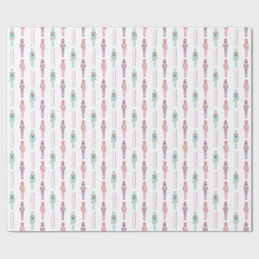 Kitsch Nutcracker Holzlieder glücklichen Urlaub Geschenkpapier (Flach)