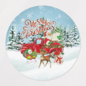 Kitsch Vintage Weihnachten Etiketten (Design 1)
