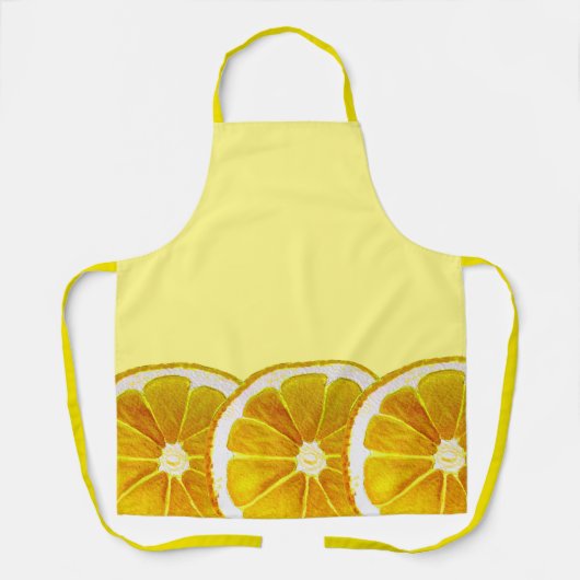 Kitsch Zitronenfruchtscheiben farbenfrohe Kunst Schürze (Vorderseite)