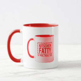 Kitschen Fatty Kitschen Fatty Logo Tasse Tasse Red