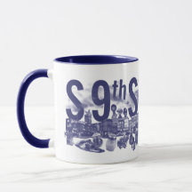 Kitschen Fatty S 9th St Mug Deli Blau
