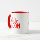 Kitschen Fatty Wecke N' Bacon Tasse Diner Red (Vorderseite Links)