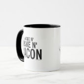 Kitschen Fatty Wecke N' Bacon Tasse Slick Black (Vorderseite Links)