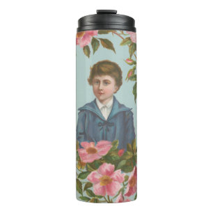 Kitschige antike deutsche Valentinskarte, 1884 Thermosbecher