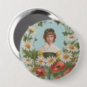 Kitschige Retro-Deutsche Valentinskarte, 1884 Button (Vorne & Hinten)