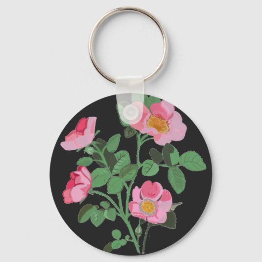 Kitschige Wilde Rosa Schlüsselanhänger (Vorderseite)