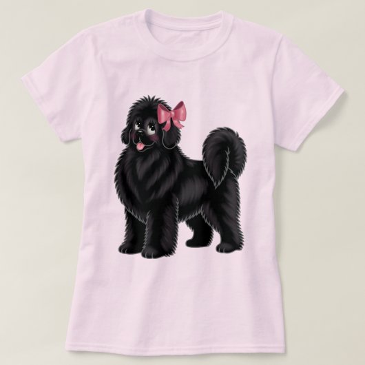 Kitschiger Neufundländer T-Shirt (Design vorne)